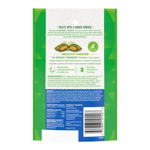 Greenies Feline SmartBites Healthy Indoor Cat Treats Tuna 1ea 2.1 oz Sale