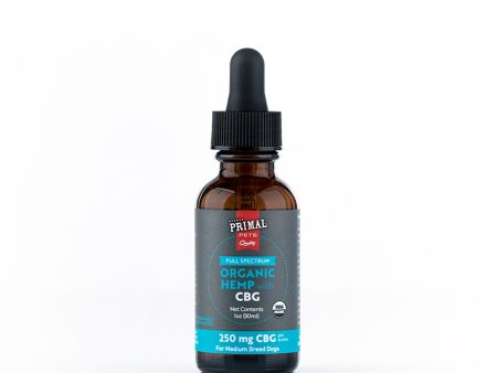 Primal 250 Mg Organic Full Spectrum Hemp Oil W- Cbg For Medium Dogs For Discount