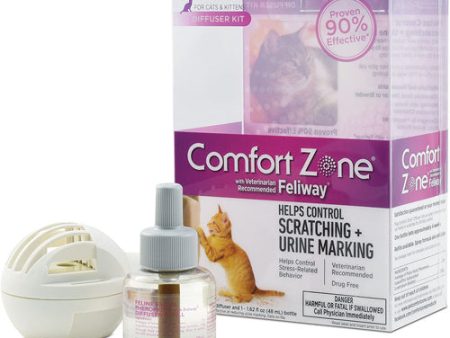 Comfort Zone Comfort Zone Cat Calming Diffuser Kit, Cat Pheromone, 1 Diffuser, 1 Refill-48ml, New Formula Single Diffuser Kit, 1 Diffuser, 1 Refill 1ea 1 Diffuser And 1 Refill Supply