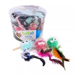 Coastal Turbo Bulk Cat Toy Bins, Monster Wand with Feathers, 33 Pieces Online now