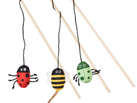 Earth Insect Teaser Wand Cat Toy Assorted; 1Ea-One Size For Cheap