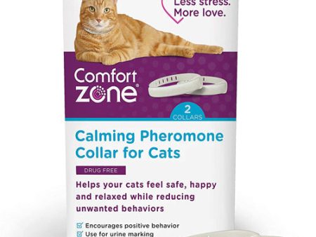 Comfort Zone Calming Pheromone Collar for Cats, Anxiety & Stress Relief Aid, Breakaway White 1ea 2 pk Discount