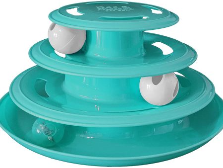 Doc and Phoebe Forever Fun Treat Track Cat Treat Dispenser Blue 5.25in Online