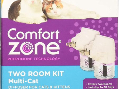 Comfort Zone Diffuser Kit for Cat Calming | MultiCat Calming Formula 1ea Two pk Diffuser Kit Online now