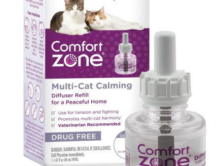 Comfort Zone Comfort Zone Multi Cat Calming Diffuser Refills: 1-pack 1ea 1 Refill Cheap