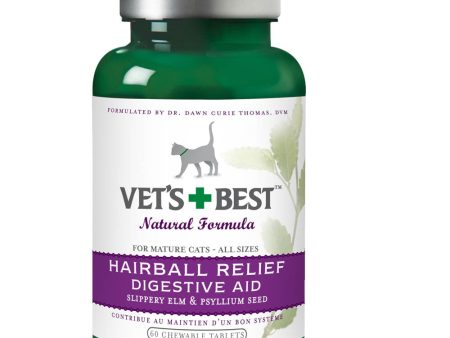 Vet s Best Cat Hairball Relief Tablets 1ea 60 ct For Sale