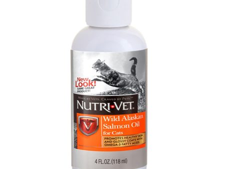 Nutri-Vet Wild Alaskan Salmon Oil Cat Supplement 1ea 4 fl oz Hot on Sale