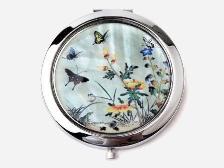 Harmony Of Korean Style & Natural Mother Of Pearl Pressed Mother Of Pearl Hand Mirror - Chochungdo   Made In Korea Discount