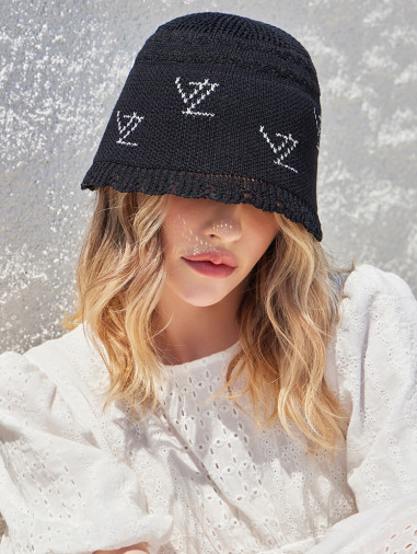 VARZAR Bucket Hat VZ Logo Jacquard Bucket Hat Black Sale