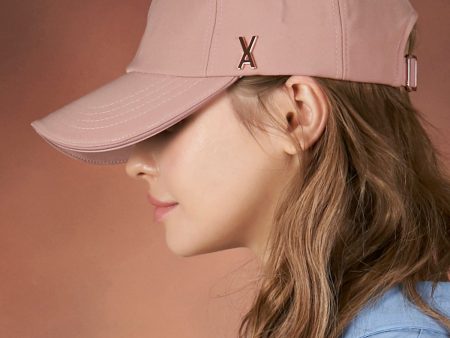 VARZAR Rose gold Stud Overfit Ball Cap Pink Online Hot Sale