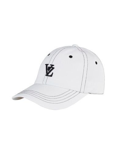 VARZAR 3D Monogram Stitch Over Fit Ball Cap White Supply