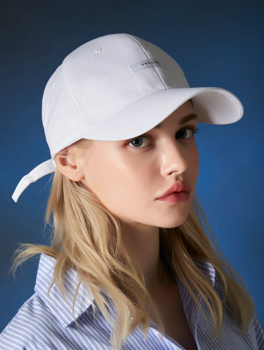 VARZAR Cap Hat Solid Label Overfit Ball Cap White Sale