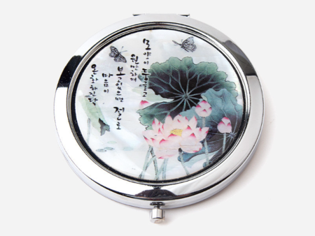 Harmony Of Korean Style & Natural Mother Of Pearl Pressed Mother Of Pearl Hand Mirror - Myeon Sang-Hee   Made In Korea Online Sale