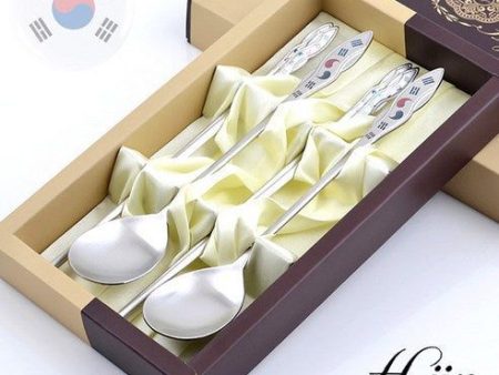 H.jin Korea National Flag Color Satin Spoon Set Supply