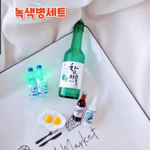 Shockle Jinro Toad Set LED Soju Bottle Couple Family   Blue figure&Green bottle Discount