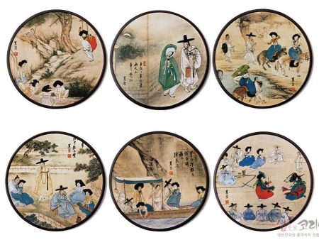 Korean traditional coaster - Shin Yunbok Cheap