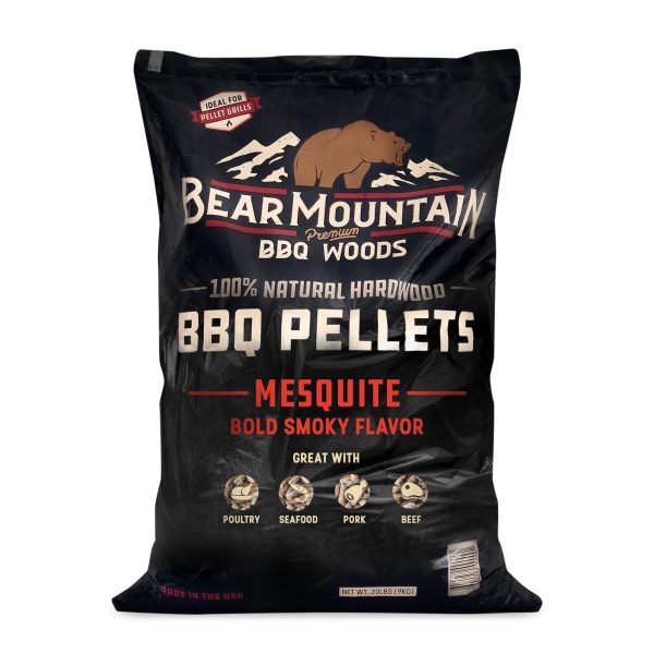 Bear Mountain BBQ 20 Pound Premium All Natural Hardwood Mesquite Smoker Pellets Online Sale