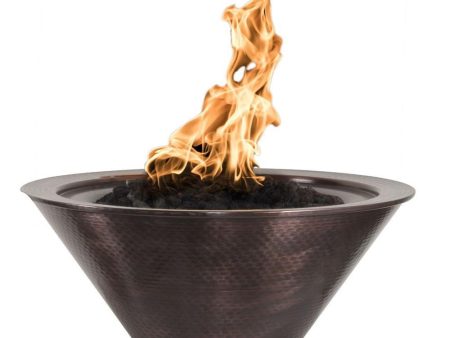 Top Fires Cazo 24-Inch Round Copper Gas Fire Bowl - Electronic (OPT-101-24NWFE) Hot on Sale