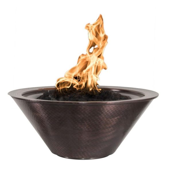 Top Fires Cazo 24-Inch Round Copper Gas Fire Bowl - Electronic (OPT-101-24NWFE) Hot on Sale