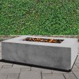 Stonelum Manhattan 01 53-Inch Rectangular Concrete Gas Fire Pit Table Online Hot Sale