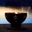 Fire Pit Art Kokopelli 36-Inch Handcrafted Carbon Steel Gas Fire Pit Fashion