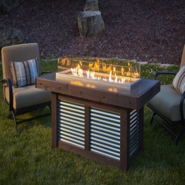 The Outdoor GreatRoom Company Denali Brew 57-Inch Linear Gas Fire Pit Table (DENBR-1242) Online Sale