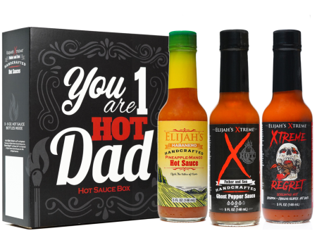 #1 HOT DAD HOT SAUCE GIFT SET (3 Bottles) For Sale