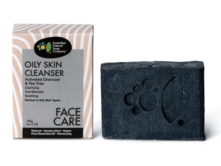 Australian Natural Soap Co. Activated Charcoal & Tea Tree Oily Skin Cleanser 100g For Cheap