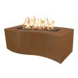 Top Fires Billow Rectangular Steel Gas Fire Pit Table - Flame Sense Online Hot Sale