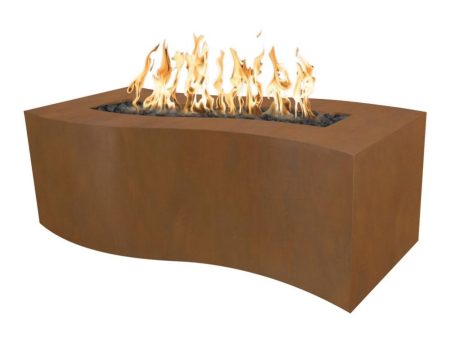 Top Fires Billow Rectangular Steel Gas Fire Pit Table - Flame Sense Online Hot Sale