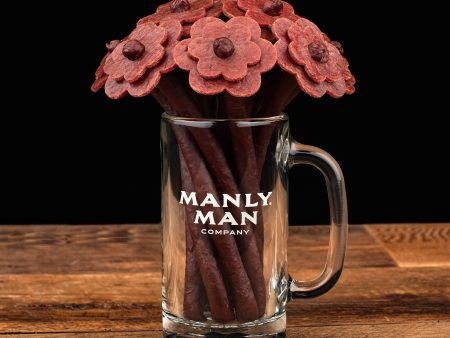 Beef Jerky Flower Bouquet & Beer Mug on Sale