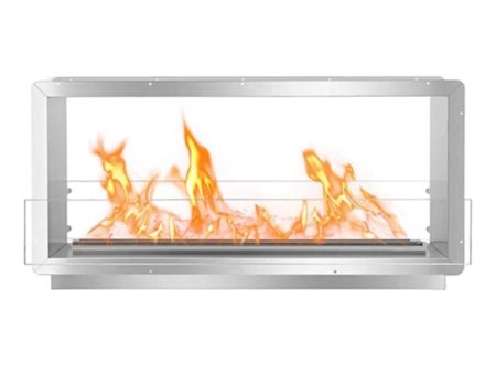 The Bio Flame XL Smart Firebox DS 53-Inch See-Thru Ethanol Fireplace For Sale