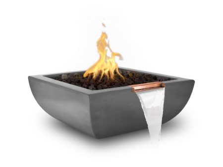 Top Fires Avalon 24-Inch Square Concrete Gas Fire and Water Bowl - Electronic on Sale