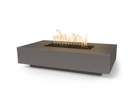 Top Fires Cabo 56-Inch Rectangular GFRC Gas Fire Pit Table - Match Lit on Sale