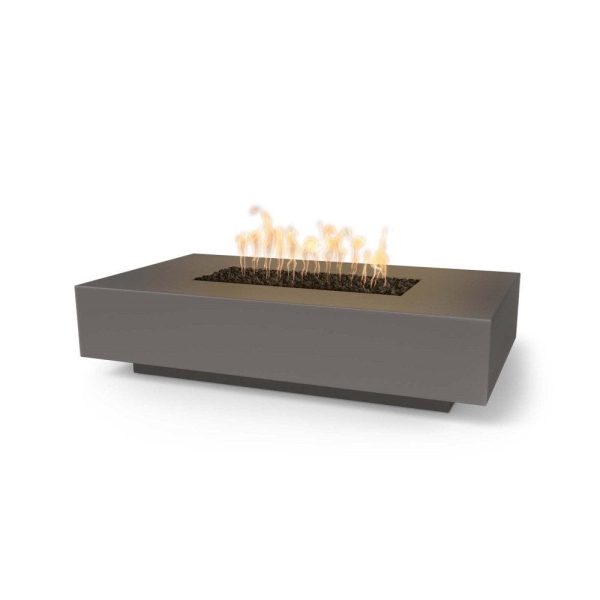 Top Fires Cabo 56-Inch Rectangular GFRC Gas Fire Pit Table - Match Lit on Sale