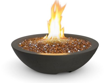 American Fyre Designs Marseille 24-Inch Round Concrete Gas Fire Bowl For Sale