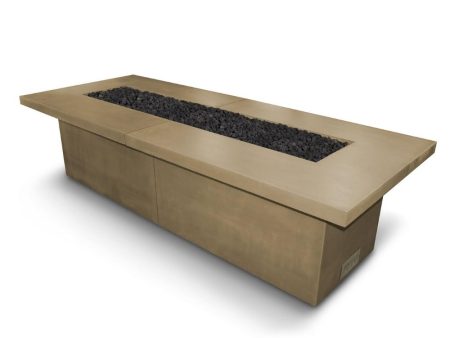 Top Fires Newport Rectangular Concrete Gas Fire Table - Flame Sense Online Hot Sale