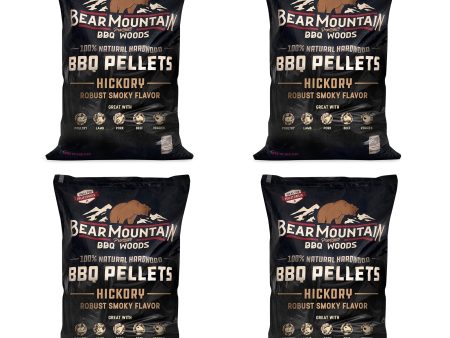 Bear Mountain BBQ All-Natural Hardwood Hickory Smoker Pellets, 20 Lb (4 Pack) Fashion