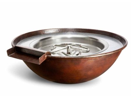 HPC 31-Inch Tempe Round Copper Gas Fire and Water Bowl For Sale