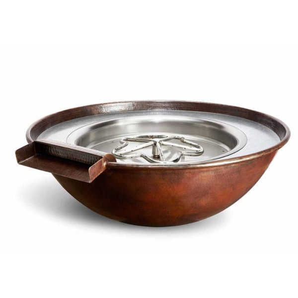 HPC 31-Inch Tempe Round Copper Gas Fire and Water Bowl For Sale