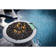 Top Fires Cazo 31-Inch Round Concrete Gas Fire and Water Bowl - Match Lit (OPT-31RFW) Online Hot Sale