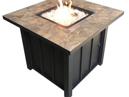 AZ Patio Heaters Tile Top 30-Inch Square LP Fire Pit Table (AFP-STT) Online Sale