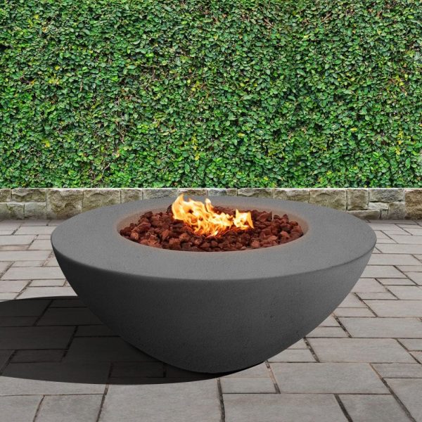 Stonelum Venecia 03 42-Inch Round Concrete Gas Fire Bowl For Cheap