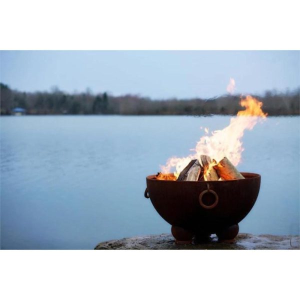 Fire Pit Art Nepal 41-Inch Handcrafted Carbon Steel Fire Pit (NP) Online Sale