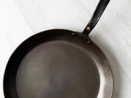 12  Round Carbon Steel Skillet - Hand Forged Hot on Sale