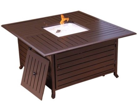 AZ Patio Heaters Extruded Aluminum 45-Inch Square LP Fire Pit Table (F-1108-FPT) Cheap