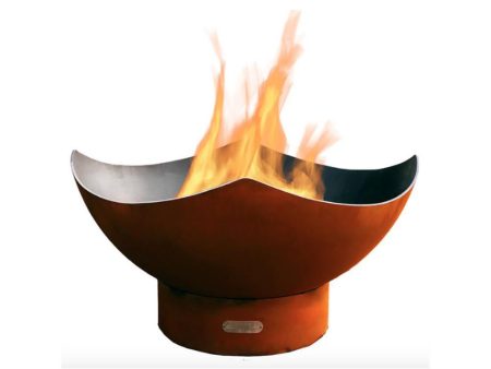 Fire Pit Art Manta Ray 36-Inch Handcrafted Carbon Steel Gas Fire Pit Sale