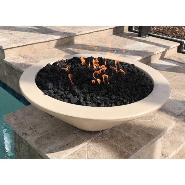 Top Fires Cazo 24-Inch Round Concrete Gas Fire Bowl - Match Lit (OPT-24RFO) Online