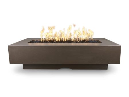 Top Fires Del Mar 60-Inch Rectangular GFRC Gas Fire Pit - Electronic For Discount