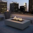 Top Fires Cabo 90-Inch Rectangular GFRC Gas Fire Pit Table - Flame Sense Online